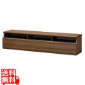 テレビ台 白井産業 75V型対応 テレビボード ローボード 収納 扉付き 配線 リビング 組立簡単 約幅180cm 高さ40cm ダークブラウン ティレスタ3 TL3-4018HDK 写真1