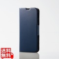 AQUOS sense3/AQUOS sense3 lite/Android One S7/ソフトレザーケース/薄型/磁石付/ネイビー