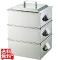 SA21-0業務用角蒸器 2段 30cm 写真1