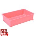 EBM PPカラー番重 A型 小 ピンク(サンコー製) 写真1