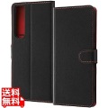 Xperia 1 III 耐衝撃 手帳 マグネット スリープ/ブラックレッド