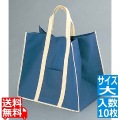 ファインビュー 不織布バッグ(10枚入)大 ネイビー 写真1