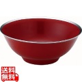 メタル丼 渕磨きタイプ 塗装仕様 赤 写真1