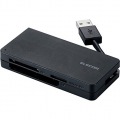 メモリリーダライタ/USB3.0対応/ケーブル収納/SD+microSD+CF/ブラック 写真1