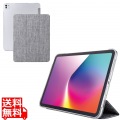 13インチiPad Pro(M4) フラップケース 薄型軽量 ファブリック 背面クリア