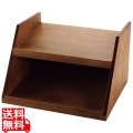 木製 オーガナイザーボックス用スタンド 2段3列 茶 写真1