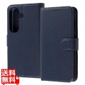 Galaxy S26 手帳型レザーケース シンプル マグネット/Dネイビー 写真1