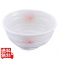 和食器コレクション ピンク白吹小花 丼 5.5寸 写真1