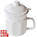 コージークックホーロー六角オイルポット 1.1L ホワイト