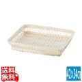 籐製 角カゴ 16-727 420×340×H75 写真1