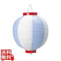丸 ビニール提灯 9号 青/白 写真1