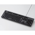 有線キーボード/メンブレン式/フルサイズ/ブラック TK-FCM104BK 写真1