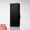 OPPO Reno7 A(OPG04)/レザーケース/手帳型/ステッチ/耐衝撃/磁石付き/ブラック 写真1