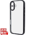 iPhone16 Like STD 精密 カメラ保護衝撃バンパー メタ TPUソフトC/BK