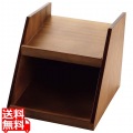 木製 オーガナイザーボックス用スタンド 2段2列 茶 写真1