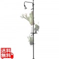 BIBILAB ビザールプランツポールハンガー LPA-P2200-BK 首振りソケット付属 植物育成ライトを取り付けできる 突っ張り植物棚 植物ラック プランタースタンド 写真1
