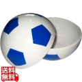 お子様ランチ皿 サッカーボール 小(仕切なし)ブルー 写真1