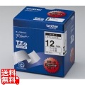TZeテープ ラミネートテープ(白地/黒字)12mm 5本パック 写真1