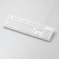 有線キーボード/メンブレン式/フルサイズ/ホワイト TK-FCM104WH 写真1