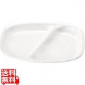 高強度磁器 ホワイトWH-035 角仕切皿 写真1