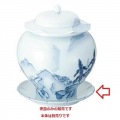 青磁山水仏跳壇 花割皿 大
