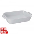セラミック レクタンギュラーディッシュ 34cm×24cm ホワイト 40511-151