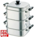 アルマイト角型蒸器 28cm 二重 写真1