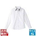 レイヤードBD衿長袖シャツ S ET-1311 WT×BK