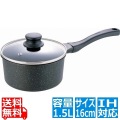 IH テフロンマーブルコート 片手鍋 16cm ※ IH対応 IH (100V/200V)とガス火対応 写真1