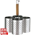 18-8木柄かき揚げリング 4連 M 業務用