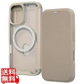 iPhone 16/クリアフリップケースマグネット充電対応/ベージュ 写真1
