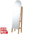 収納付きミラー レッドブラウン 写真1