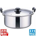 SAステンレス プラ柄 厚板実用鍋 27cm ※ IH対応 IH (100V/200V)とガス火対応 写真1