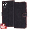 nubia S2/手帳型レザーケース マグネット/黒/赤 写真1