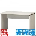 デスク(深型) 白井産業 机 書斎 リビング パソコンデスク 作業机 木製 約幅120 奥行55 高さ73cm アイボリー ホワイト セパルテック SEP-7512DESKF IV 写真1