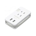 プリンストン コンパクトUSB2ポート給電機能付マルチタップ ホワイト 写真1
