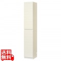 壁面収納 キャビネット 幅30cm 高さ180cm ホワイト 白木目 本棚 耐震機能付き ソフトクローズ扉 リビング 収納 ポルターレリビング2 P2L-1830DWH 写真1