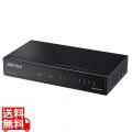 LSW8-GT-8ES/BK Giga 8ポート スイッチ電源外付金属筐体マグネット付 写真1