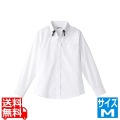 レイヤードBD衿長袖シャツ M ET-1311 WT×BK