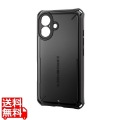 iPhone 16/ハイブリッドケース/ZEROSHOCK Solid/極限保護/ブラック