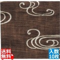 和風コースター(10枚入)B0046 観世水 茶 写真1