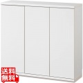 カウンター下収納 ラック 扉タイプ キャビネット 木製 ユニット収納 ホワイト 白 幅90 奥行29.6 高さ84.9cm 白井産業 PTS-8590D WH ピタシエ 写真1