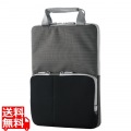 パソコンケース タブレットケース インナーバッグ 取っ手付き 撥水 ネームタグ 11.6インチ ランドセル収納可能 ブラック 写真1