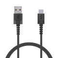 スマートフォン用USBケーブル/USB(A-C)/認証品/高耐久/0.7m/ブラック 写真2