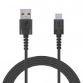 スマートフォン用USBケーブル/USB(A-C)/認証品/高耐久/2.0m/ブラック 写真2