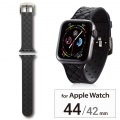 Apple Watch 44/42mm/シリコンバンド/イントレチャート/ブラック 写真2