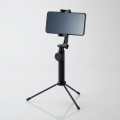 Bluetooth自撮り棒/回転ホルダー型/三脚付/45cm/ブラック 写真2