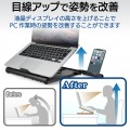 ノートPCスタンド/折リタタミ8段階/ブラック 写真2