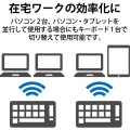 ミニキーボード Bluetooth メンブレン式 スタンド付 マルチペアリング対応 写真2