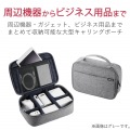 ポーチ バッグインバッグ マルチ収納 メッシュ/ファスナーポケット付 キャリングタイプ ブラック 写真2